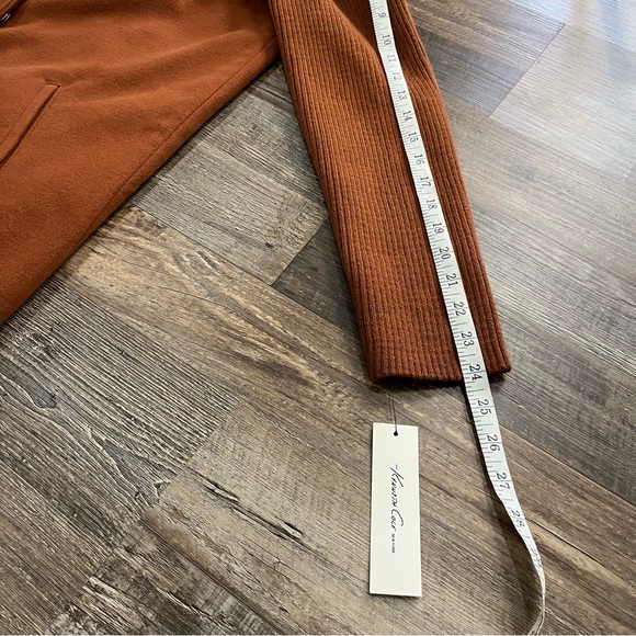 Kenneth Cole New York Rust Sweater Car Coat Sz XL Slit Pockets Snap Closure - Picture 8 of 15